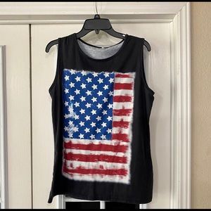 Ladies American flag tank top